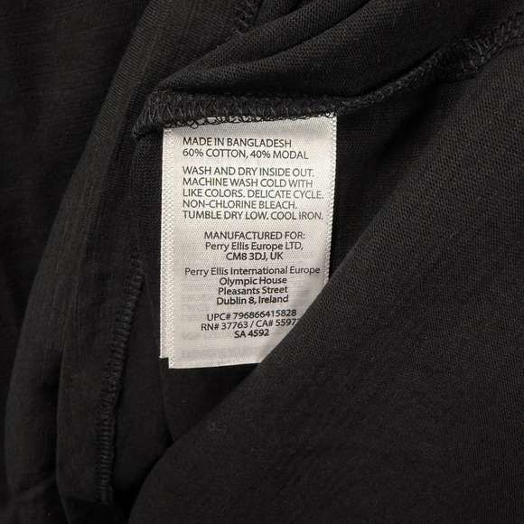 Rafaella Womens Black V-Neck Tiered Ruffle Sleeve Slub Knit Top XXL New - Picture 7 of 9